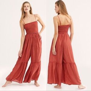 Free People Red Jumpsuit